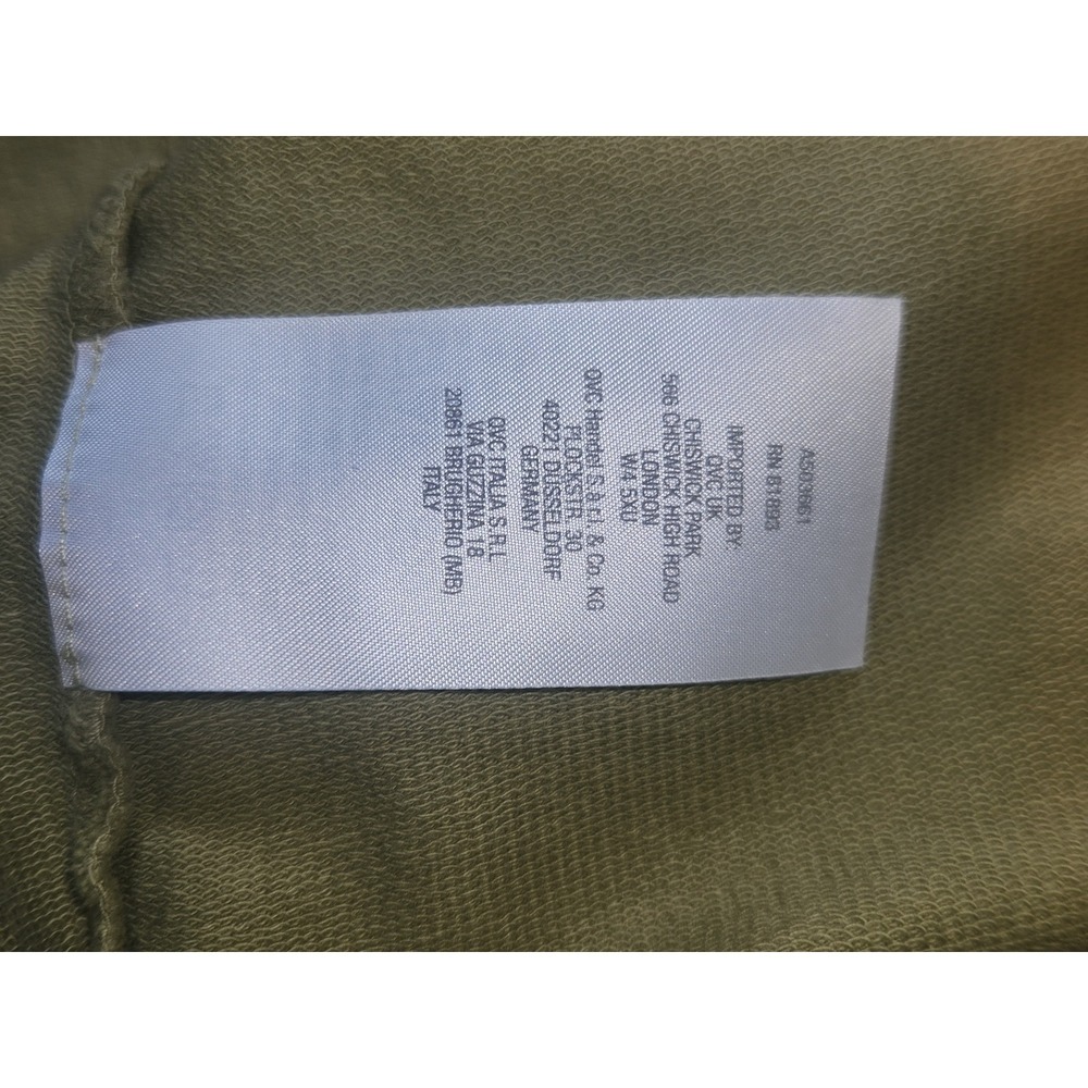 Jason Wu Womens Ombre Dip Dye Sweatshirt Peach White Olive Green 1X NEW - Picture 6 of 8